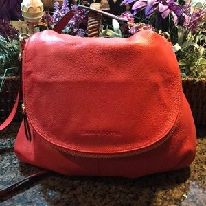 Emma & Sophia Tangerine Pebble Leather Purse